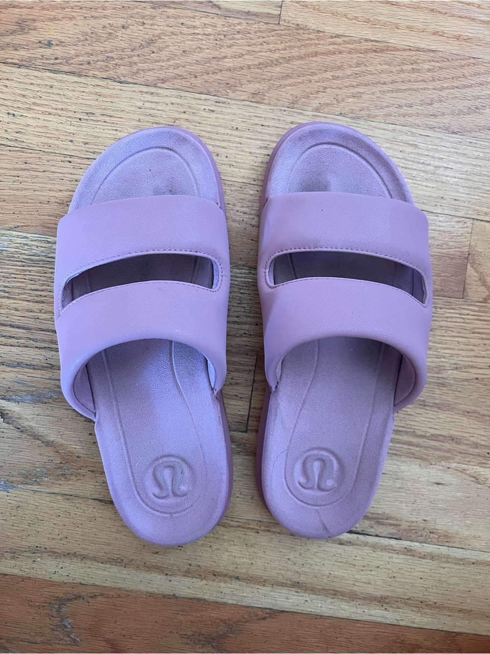 lululemon athletica Pink Dual-Strap Slide Sandals
